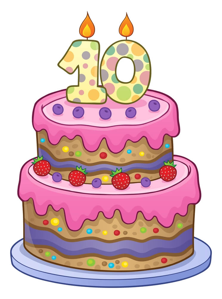 рожевий торт на 10 років