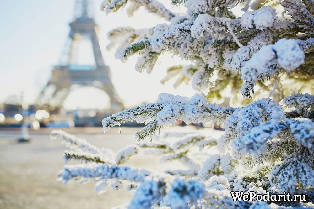 зима в Парижі різдво